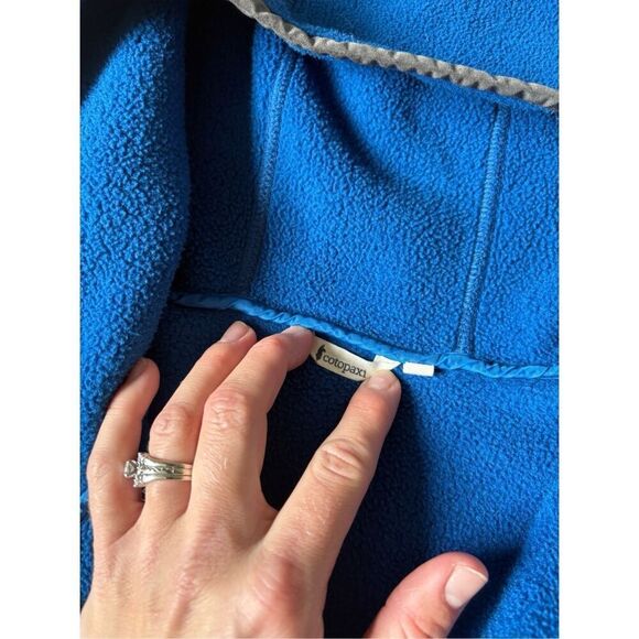 Cotopaxi Teca Fleece Hooded Half Zip Jacket Men's size S Blue - Picture 4 of 12